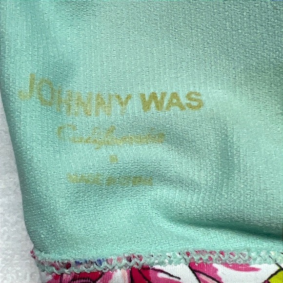 Johnny Was Destin Flounce Swim Top Only Floral Ruffle Boho Medium EUC - Picture 6 of 8
